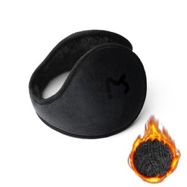 Figarge Earmuffs Winter Warm Earmuffs Plush Soft Earmuffs Winter Earmuffs Fleece Ear Warmers Headband for Men Women Ear Warmers for Cycling, Skiing, Running, black