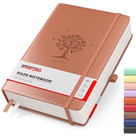 Notebook B5 Large Lined Journal, 320 Page Leather Notebook Notepad for for Women Men Writing, 100gsm No Bleed Notebook with Index Pages for Work School Travel, 19 x 25 cm - Brown