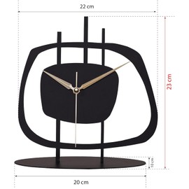 muyika Desk Clock for Living Room, Desk Clock for Office, Bedside, Kitchen, Mantel Clock - Battery Operated Silent Non-Ticking - Decorative Tabletop Clocks