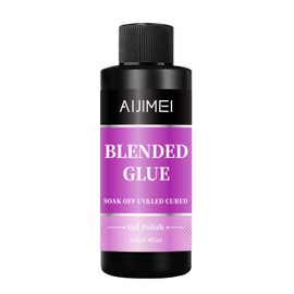 AIJIMEI Nail Blend Glue Ultra Strong, Fast Drying for Stunning and Long Lasting Manicures Blend Glue, Nail Extensions Blend Glue, and Creative Nail Art Designs Nail liquid adhesive4 Fl Oz