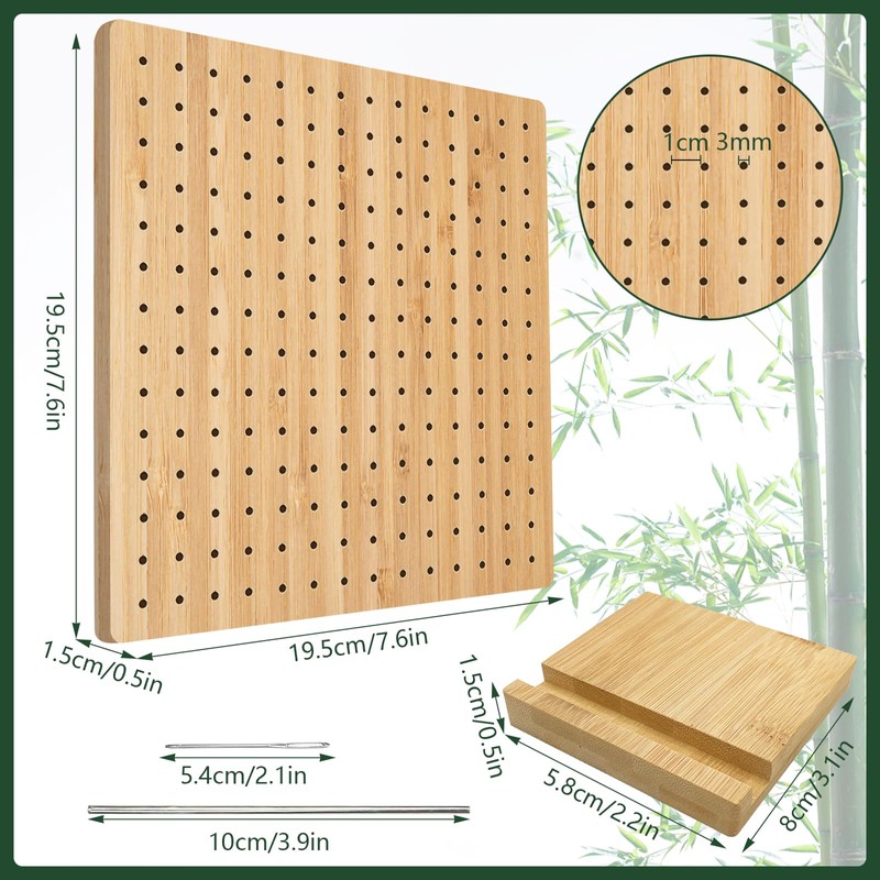 PQKL-party crochet blocking board and pins 7.9 inch, 20 steel