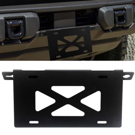 JINCHEN Front License Plate Bracket Fit for Bronco 2021 2022 2023 2024 2/4-Door, License Plate Mounting Holder Front License Plate Frame Black
