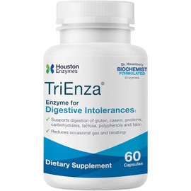 TriEnza - Digestive Enzyme Supplement for Gluten, Casein, Soy, Proteins, Carbohydrates, Fats & Polyphenols - Digestive Enzymes for Women & Men (60 Capsules)