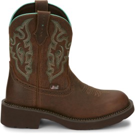 Justin Women's Gemma II Round Toe Western Boot, Brown - 6 B