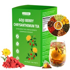 Goji Berry Chrysanthemum Tea for Liver Health - Dandelion Wolfberry Tea, Chinese Liver Cleanse & Detox Herbal Tea Bags - Include Cassia Seed, Licorice, Orange Peel, Gardenia, Loose Leaf (1Box,15 Bags)
