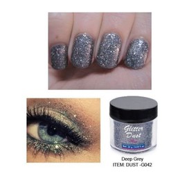 Ultra Fine Deep Grey 0.008 Glitter Dust Jars