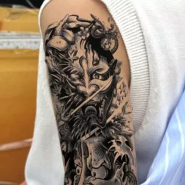 귀신 타투문신스티커 지워지는타투 헤나프린터 스티커타투 Ghost Tattoo Sticker Removable Tattoo Henna Printer Stickers