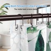 12 Pack Double Shower Curtain Hooks Rings,TENOVEL Double Sided Shower