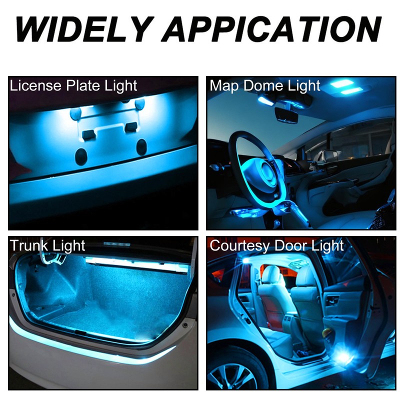 GLOFE T10 194 168 Dash Instrument Ice Blue LED Light
