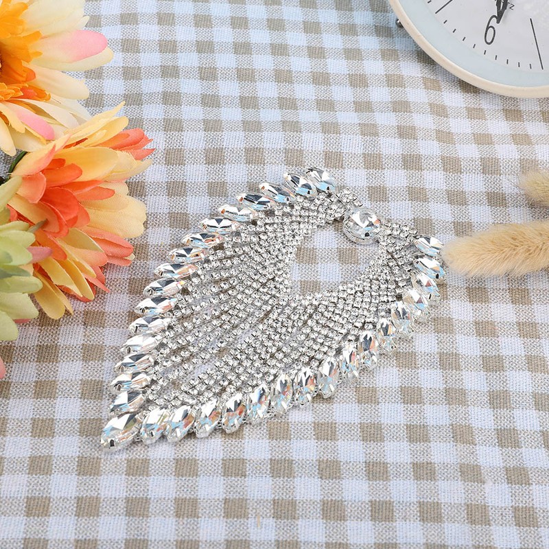 8.5 x 13cm Rhinestone Claw Chain Decorative Strass Crustal Horse