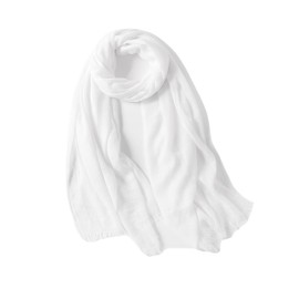 Jeelow Cotton Feel Scarf Shawl Wrap Soft Lightweight Light Travel Scarves Wraps For Men Women (White)