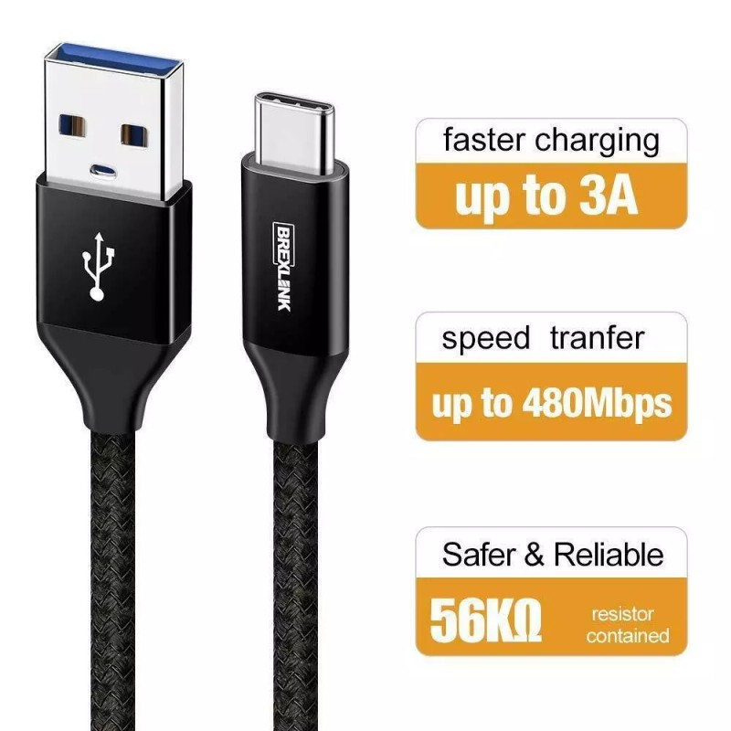 Brexlink USB C To USB A Charge/Sync Cable - Black