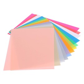 Honiwu 12Pcs Shrink Plastic Sheets, Colorful Shrink Paper, Heat Shrink Film Sheets, DIY Arts Crafts Paper for All Ages Keychain Handmade