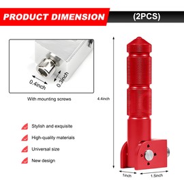 NYTKL 2 PCS Motorcycle Foldable Foot Pegs, 90 Degree Fixed CNC Aluminum Folding Passenger Footrest Pedal, Anti-Skid Folded Rear Footpeg Supports for Electric Motor Bicycle ATV (Red)