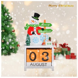 Wooden Christmas Advent Calendar Wooden Xmas Countdown Calendar Blocks, Xmas Calendar Detachable Blocks Desk Calendar Santa Claus For Xmas Home Office Decor Kids Gift Red