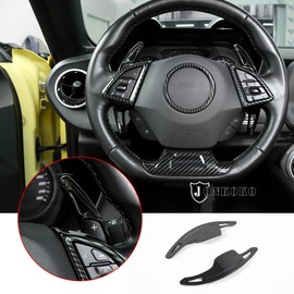 Steering Wheel Shift Paddles Cover Trim Compatible with Corvette C7 Stingray 2014-2019 Shift Paddles Decoration Accessories Aluminum Alloy 2PSC (Carbon Fiber Pattern)