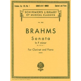Brahms Sonata in F Minor Op. 120 No. 1 Score and Parts Sheet Music 050262350