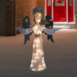 Northlight LED Lighted Angel Christmas Decoration, 49.25", White and Gold