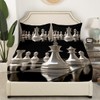 International Chess Fitted Sheet for Girls Boys King and Knight