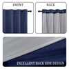 DWCN 100% Blackout Curtains 45 Inches Long with Black Liner,