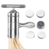 Manual Pasta Press, Stainless Steel Pasta Machine, 5-in-1 Pasta Maker,