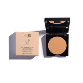 LEPO Rice Compact Powder #3 Medium Rice Powder with Native Rice Starch and Cotton Oil: Perfectly Matted and Radiant Skin