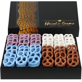 Hazel & Creme Yogurt Pretzels - Chocolate Covered Pretzels - Gourmet Pretzels - Assorted Gourmet Flavors - Thank You, Birthday, Sympathy Gift