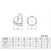 5 Pcs Acorn Cap Nuts, M16 Stainless Steel Hex Dome