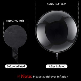 30 Pieces Bubble Transparent Balloons Bobo Balloons Crystal Bubble Clear Balloons for Birthday Party House Christmas Wedding Anniversary Indoor and Outdoor (18 Inches)