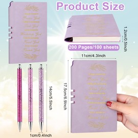 4 Pcs Christian Gifts for Women Christian Leather Notebook Bible Verse Ballpoint Pen Sunday School Journal Religious Catholic Inspirational Appreciation Gifts for Church Pastor Birthday Christmas