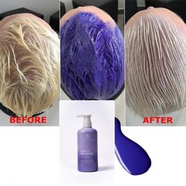Chick's Hair Purple Shampoo is Sulfate free, Paraben free and Gluten free. Effective color care system that removes brassy & yellow tones for Silver and grey hair. Color Safe and super effective,