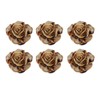 6Pcs Cabinet Knob Rose Flower Shape Delicate Ceramic Knob for