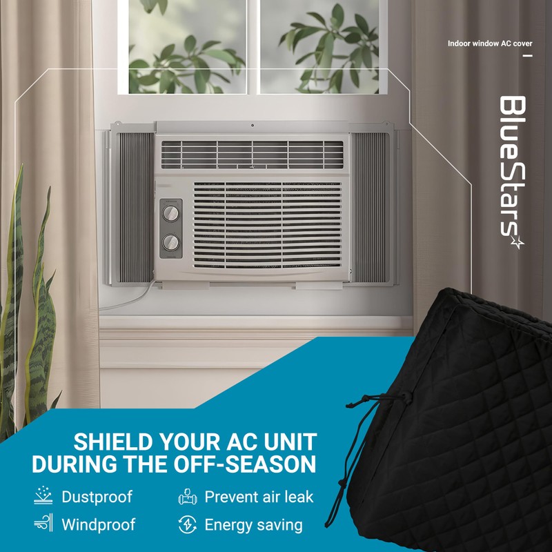BlueStars Window Air Conditioner Cover Indoor - Upgraded Version with