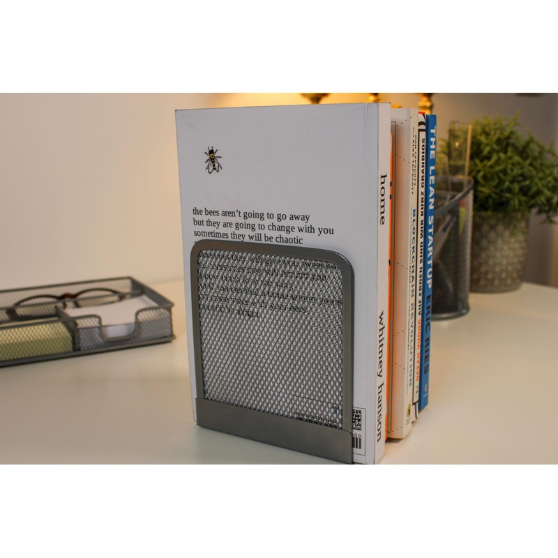Wedo Office bookends Set of 2 Silver