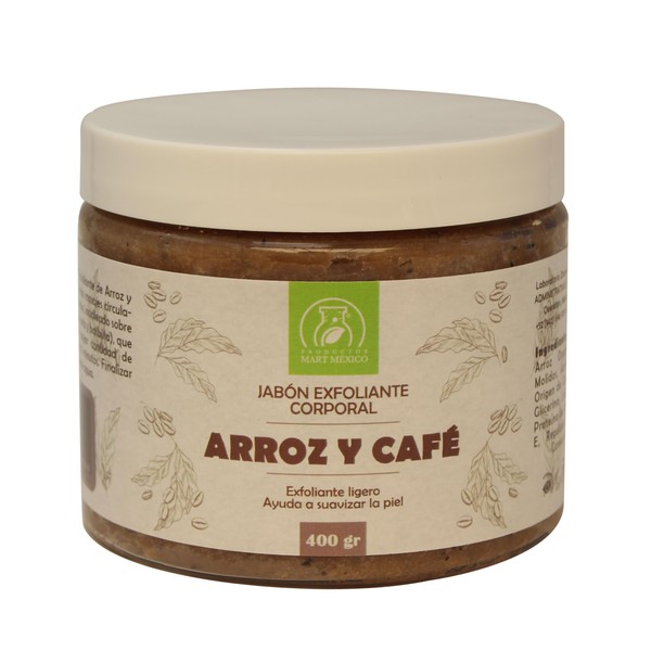 Jabón Exfoliante Corporal de Arroz con Café Firmeza 400gr