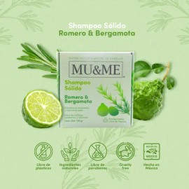 Shampoo Solido Mu&me Romero & Bergamota Crecimiento 60gr