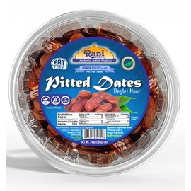 Rani Pitted Dates (Deglet Nour) Raw Dried Fruit 24oz (1.5lbs) 680g ~ All Natural | Fat-free | No added Sugar | Vegan | Gluten Friendly | Non-GMO | Kosher | Product of Tunisia
