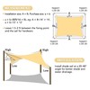 Shade&Beyond 8'x10' Sun Shade Sails Canopy Rectangle Sand 185GSM Shade