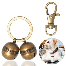 KITTAIL Copper Bells for Dog Collars with Snap Clips - Made of Pure Copper for Dogs/Cat - Clear Sound & No Rust - Save Birds Wildlife, Know Where Your Pet Christmas Sounds