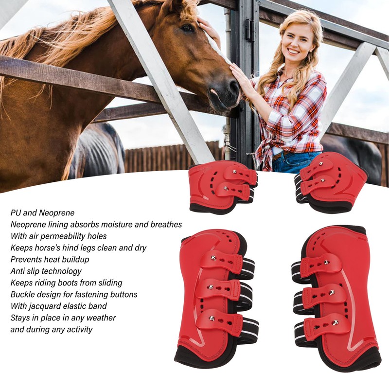 Fetlock Horse Boots Lightweight Breathable Wearproof Horse Hind Leg Boots