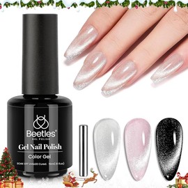 Beetles Cat Eye Gel Nail Polish 15ml Gel Polish Soak Off UV LED Nail Lamp 1 Color Silver Shimmer Velvet Gel Nail Polish Nail Art Manicure Salon DIY Home - Color: 15ML Star Cascade