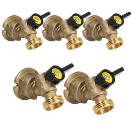 Midline Valve 69564-5 Quarter Turn Sillcock Hose Bibb 3/4 in. FIP Inlet x MHT Outlet, Cast Brass (5Pack), 3/4 3/4
