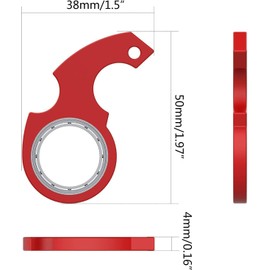 White Keyring Spinner Fidget Ring Key Spinner with Metal Key Fob Key Spinner Keychain Spinner Flipping Spinning Keyring