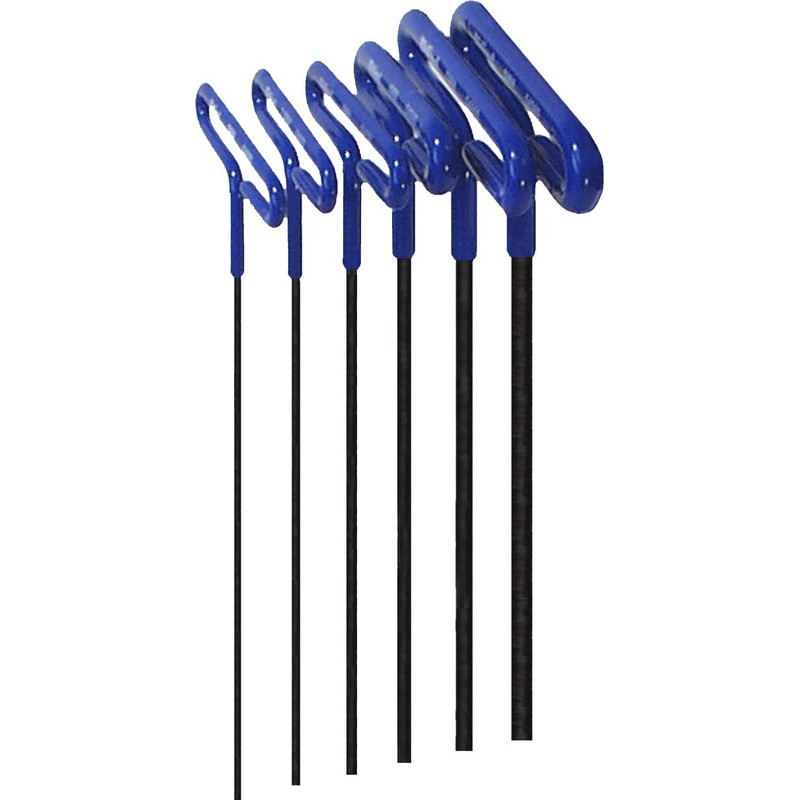 Eklind 8pc Inch,Cush Grip Hex T-Key Set,9 inch arm,Multi,50914