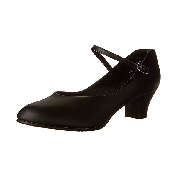 Capezio Women's Jr. Footlight Character Shoe,Black,10.5 M US