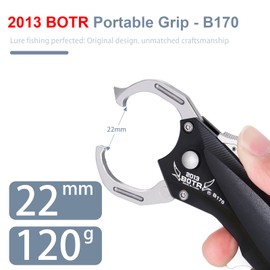 2013 BOTR Portable Fish Lip Gripper B170 with Fishing Hook Sharpener, Suitable for Streams and Seawater Fishing (Electric Purple)