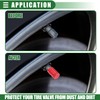 X AUTOHAUX Universal Tire Valve Stem Caps, 17mm, Aluminum Alloy,
