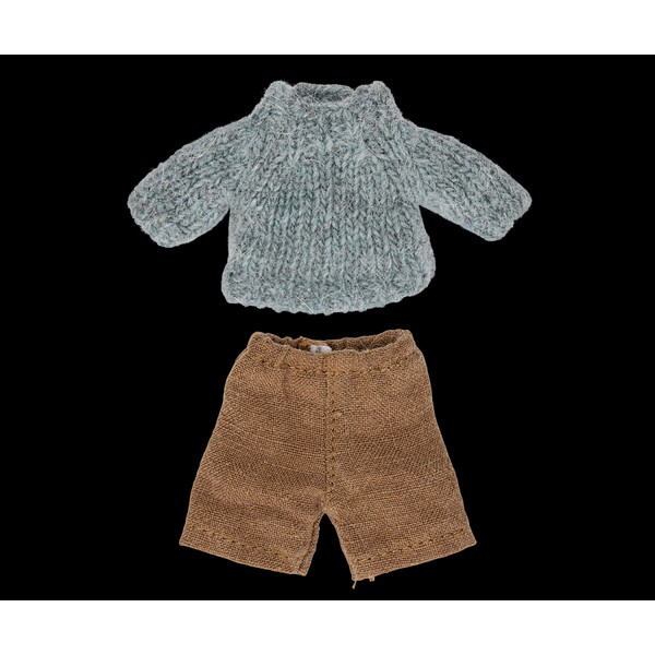 Maileg Mouse Clothing | Knit Sweater and Pants | Big Brother