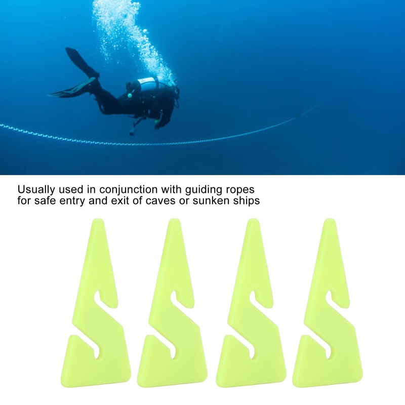 Alomejor Dive Line Marker Triangular Fluorescent Yellow for Cave and