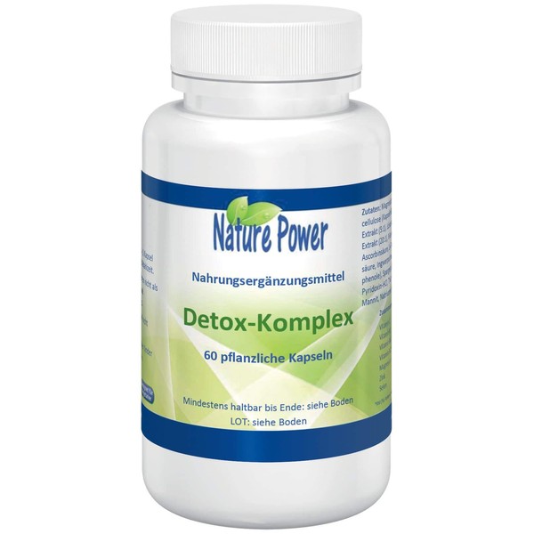 Detox Complex | Support for Liver and Kidney | 60 Vegetable Capsules | Vegan | 100% Pure: No Additives | by NATURE POWER